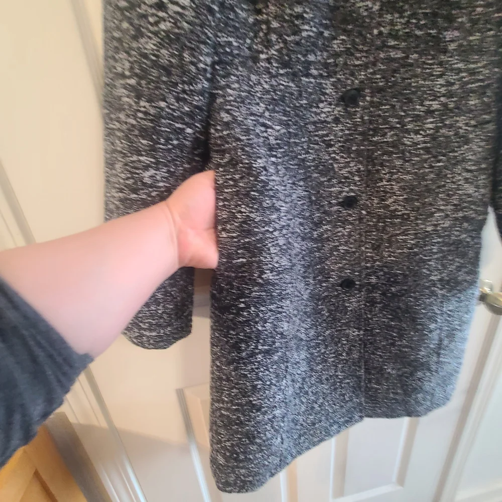 J. Crew Black and White Marled Pea Coat - Picture 12 of 16